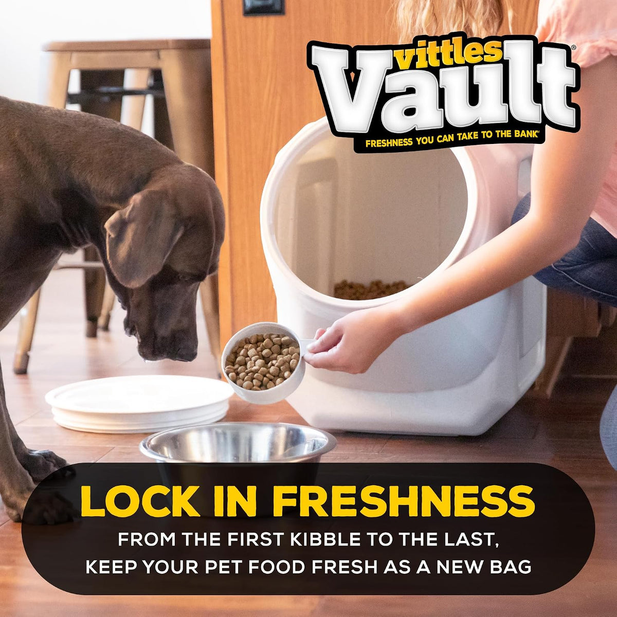Gamma2 Vittles Vault Airtight Stackable Pet Food Container with Scoop, 40 lb - view 5