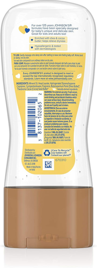 Johnson's Baby Oil Gel with Shea and Cocoa Butter, 185 ml (6.5 fl oz) - view 2