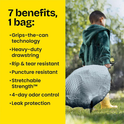 Glad ForceFlex Odorshield 13 Gallon Bin Bags, Febreze Fresh Clean, 110 Count - view 6