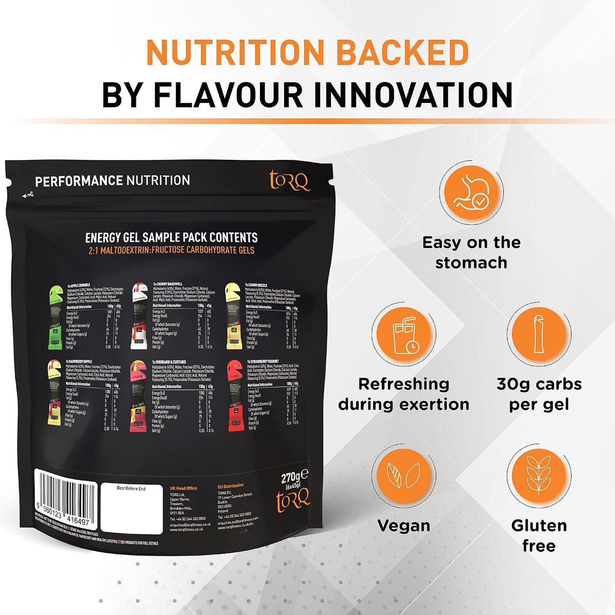 TORQ Energy Gel Variety Sampler Pack, 6 Gels - view 6