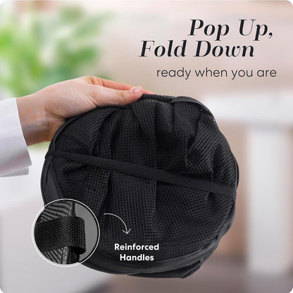 Handy Laundry Collapsible Mesh Pop-Up Hamper with Side Pocket, Pack of 2 - view 3