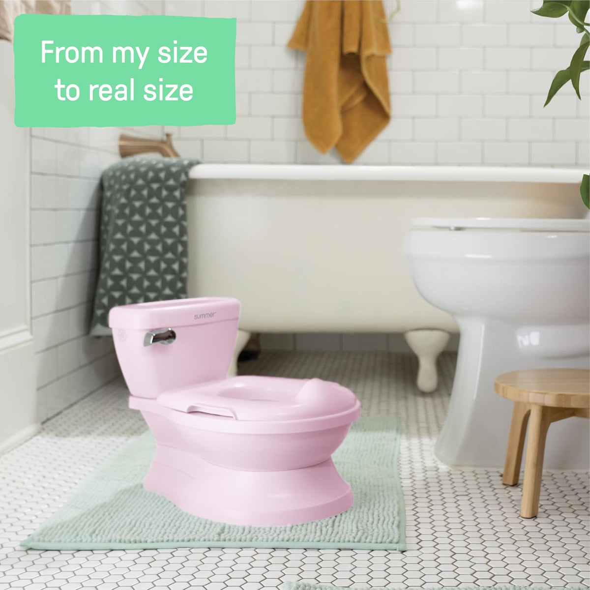Ingenuity My Size Potty Pro 2-in-1 Potty Training Toilet, Pink - view 2