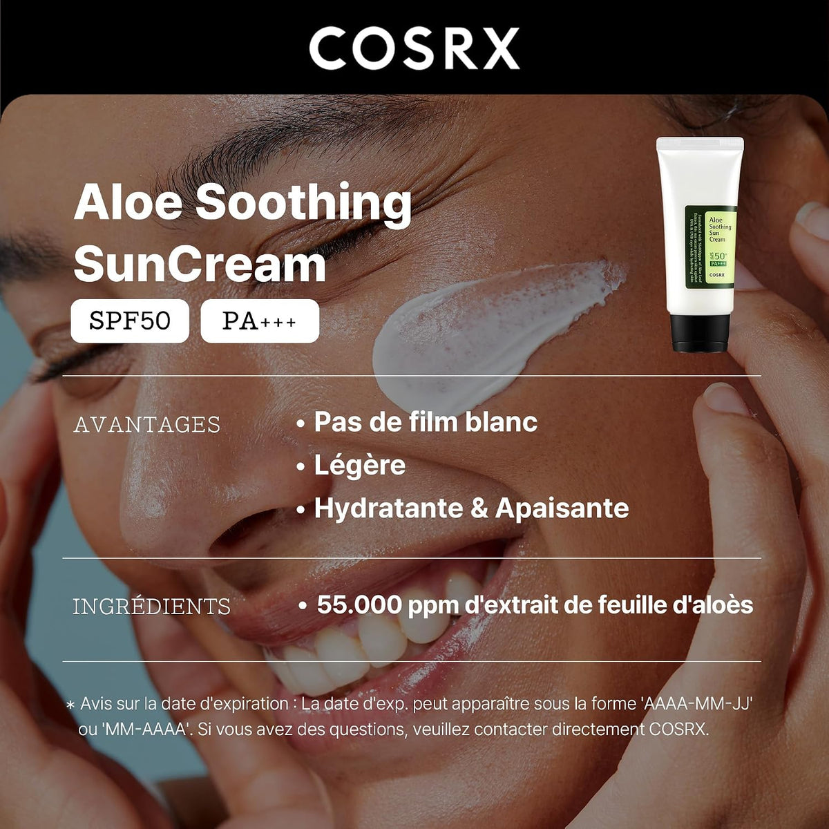 COSRX Aloe Soothing Sun Cream SPF 50+ PA+++ 50ml - view 2