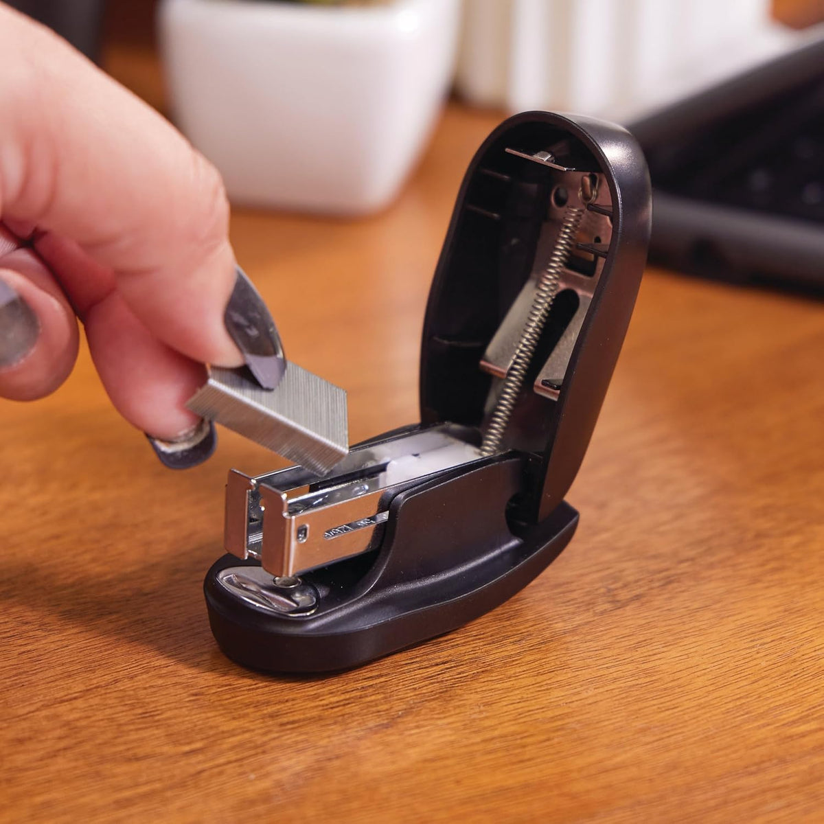 Swingline Tot Mini Stapler, 12 Sheet, Black, with 1,000 Staples - view 4
