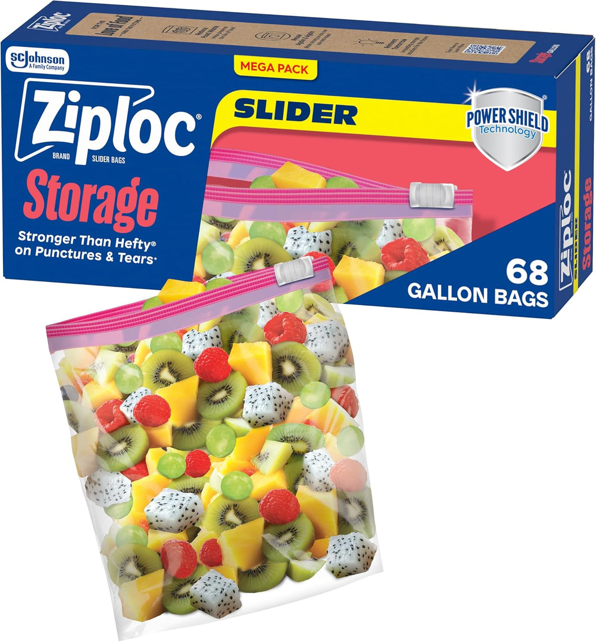 Ziploc Gallon Food Storage Slider Bags, 68 Count — product view