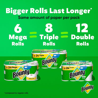 Bounty Select-A-Size Paper Towels, White, 8 Triple Rolls - view 4