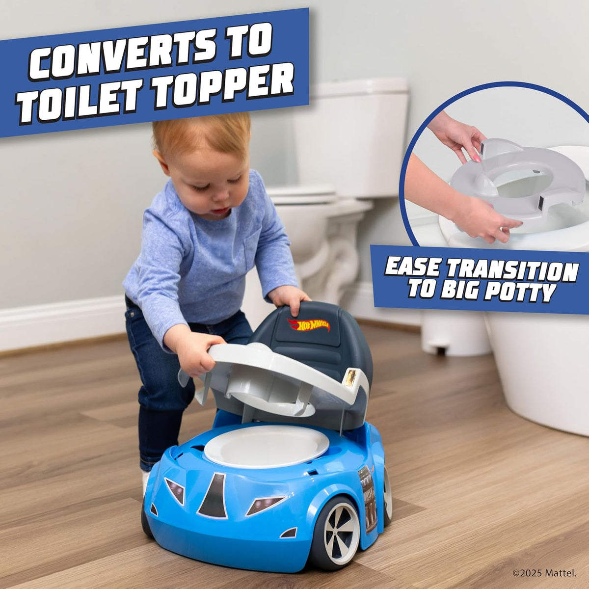 Hot Wheels Blue Race Car Potty Training Toilet with Detachable Seat - view 2