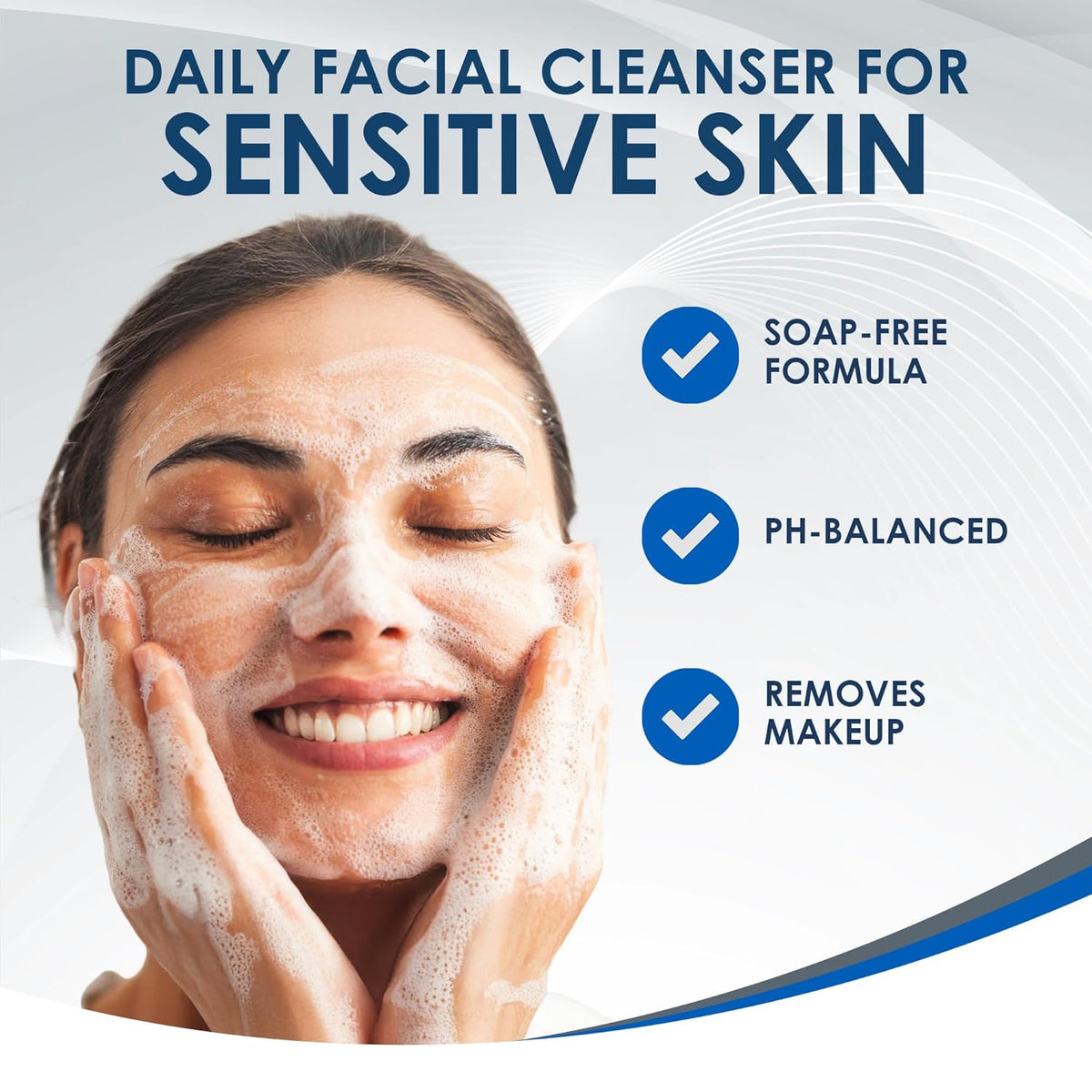 Vanicream Gentle Facial Cleanser, pH-Balanced, 8 fl oz (240 ml) - view 2