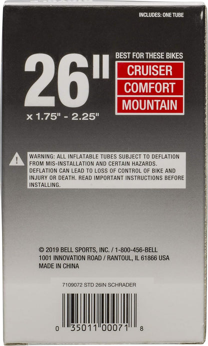 Bell Bike Inner Tube, 26 x 1.75-2.25 Inch, Schrader Valve - view 6