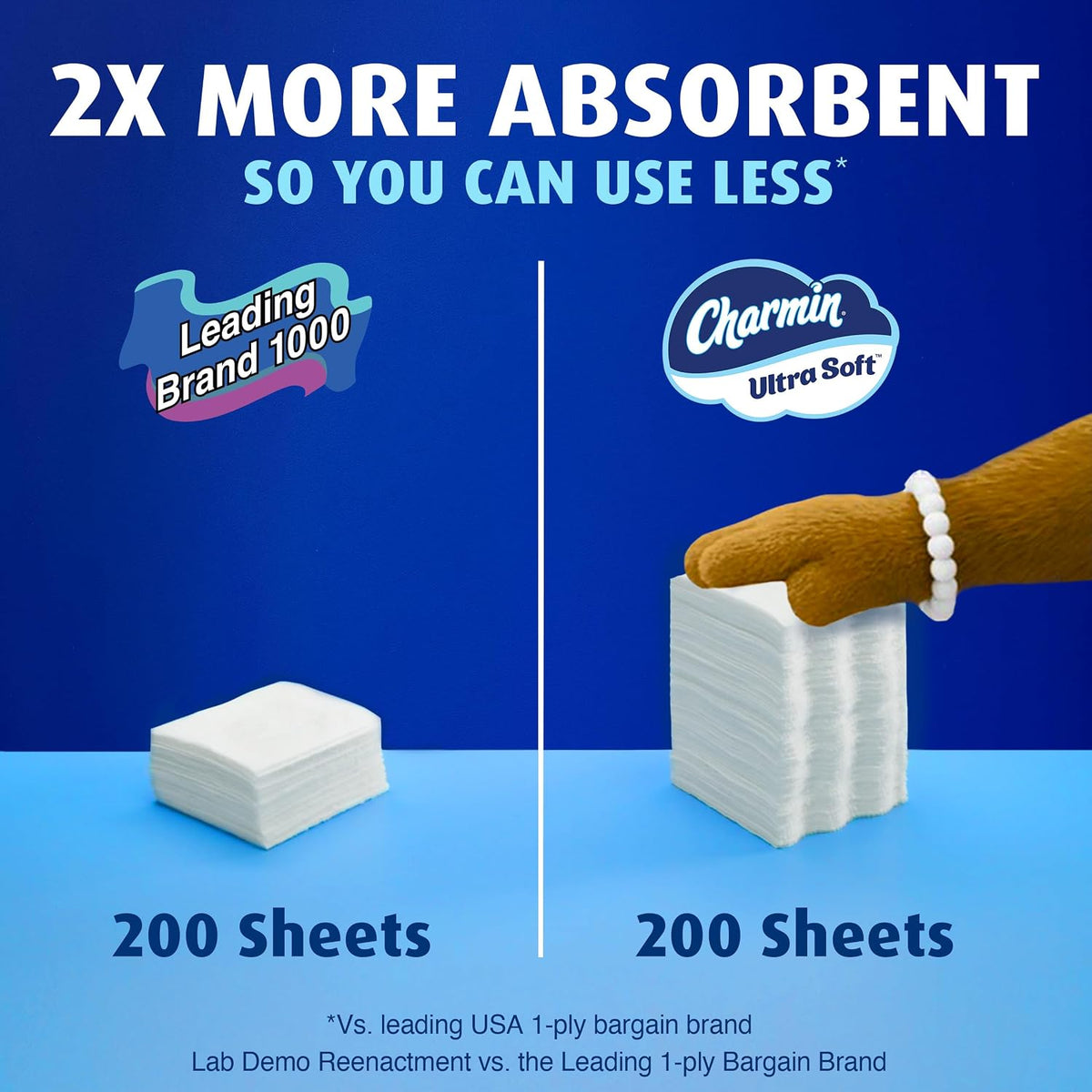 Charmin Ultra Soft Toilet Paper, 12 Mega Rolls, 2-Ply (208 Sheets) - view 4