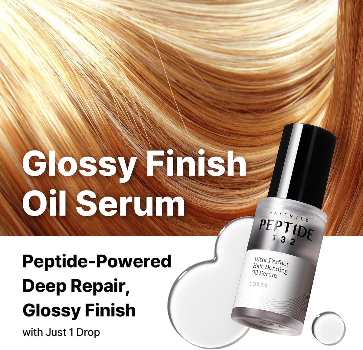 COSRX Peptide-132 Hair Bonding Oil Serum 28 ml (0.9 fl oz) — alternate product view