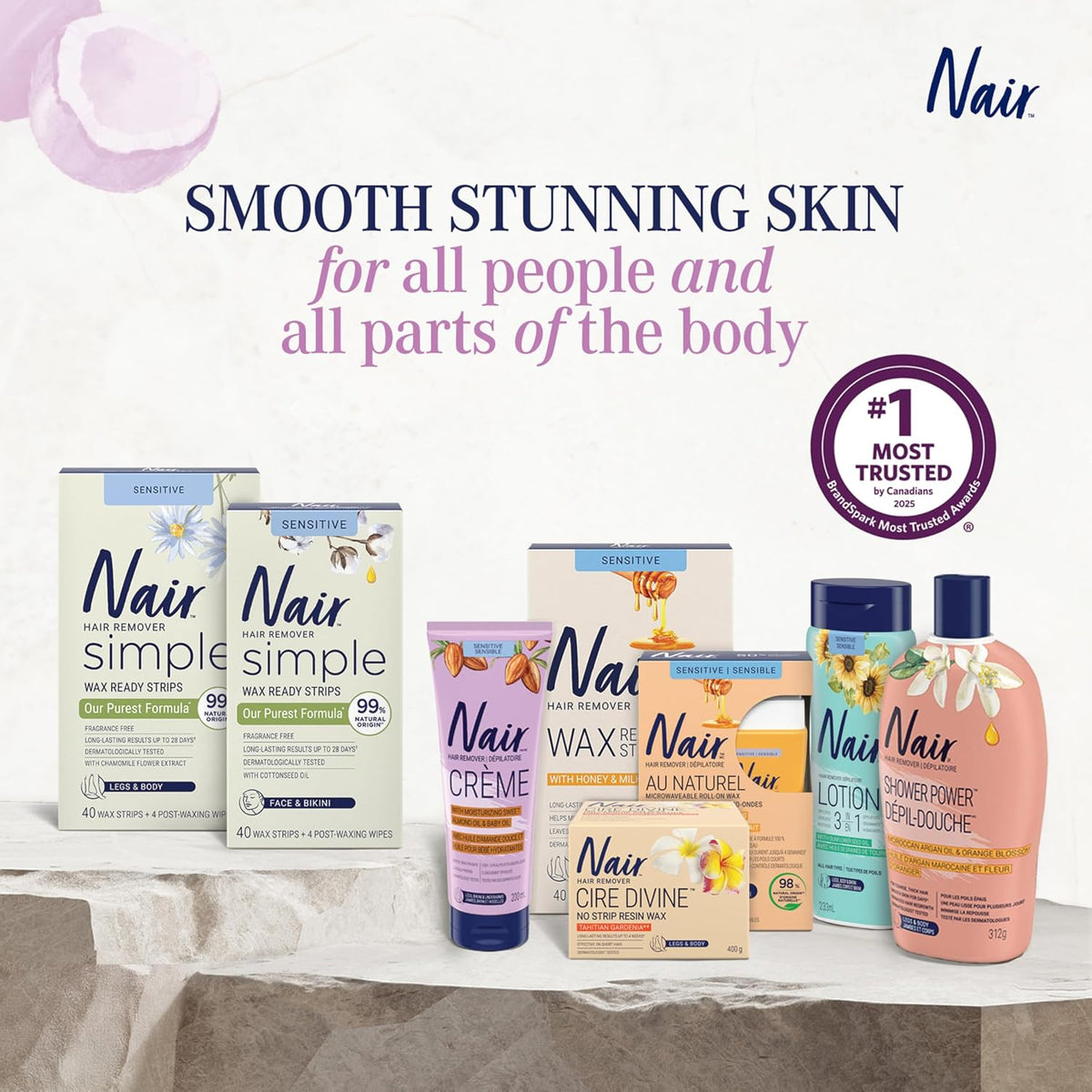 Nair Sensitive Formula Glide On Hair Removal Cream, 3.3 oz - view 5