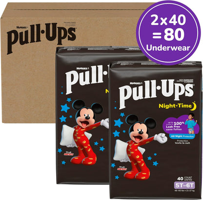 Pull-Ups Boys' Night-Time Potty Training Pants, 5T-6T, 80 Count - view 2