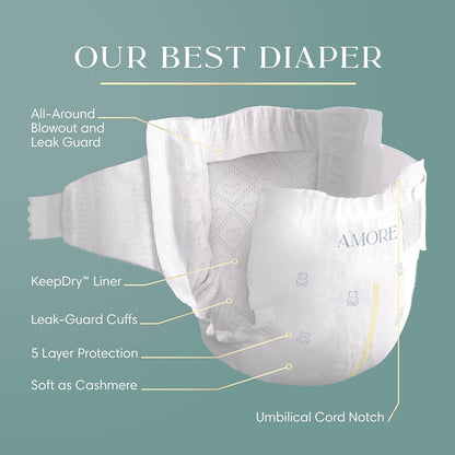 Pampers Amore Nappies, Size 5 (20-37 lbs), 132 Count - view 2