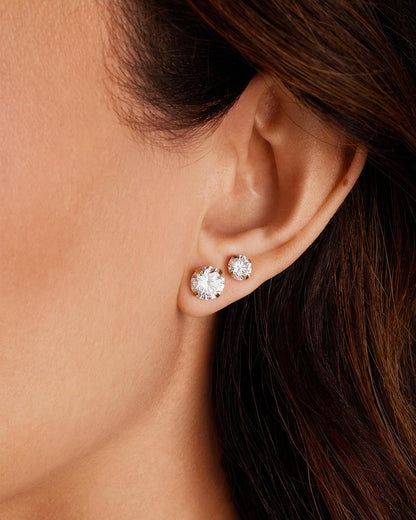 PAVOI CZ Waterproof Stud Earring Set, 14K Gold Plated - view 3