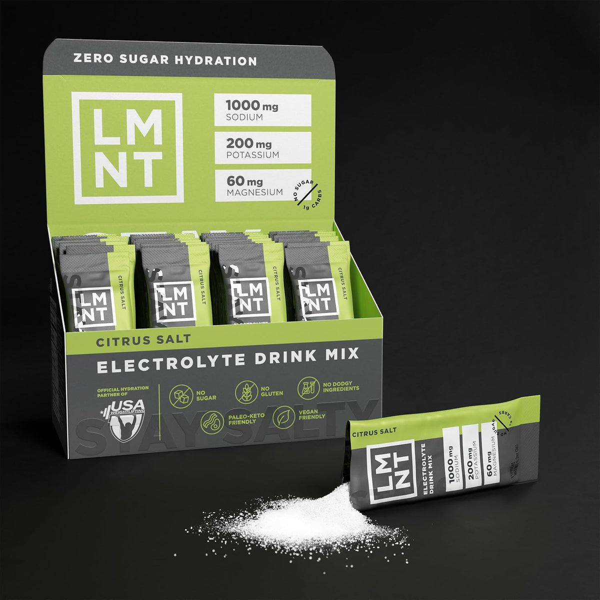 LMNT Zero Sugar Electrolyte Drink Mix Citrus Salt 30 Count - view 4