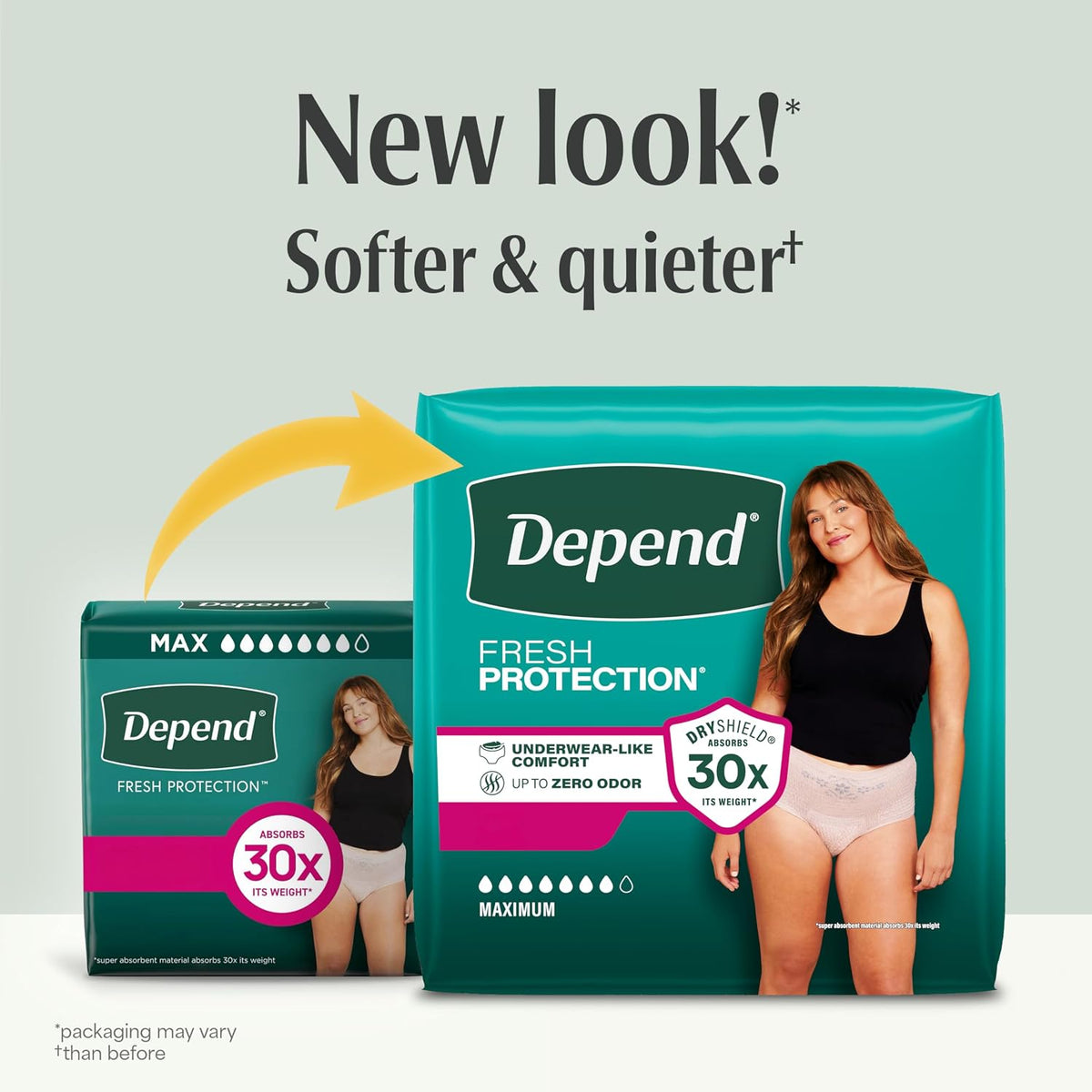 Depend Fresh Protection Incontinence Underwear for Women, XL, 68 Count - view 3