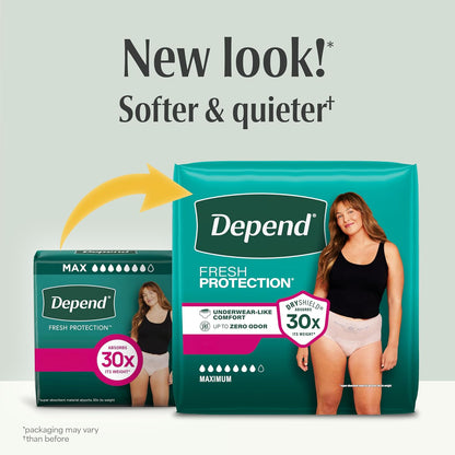 Depend Fresh Protection Incontinence Underwear for Women, XL, 68 Count - view 3