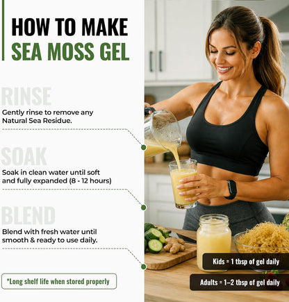 BUIE Golden Irish Sea Moss, 113 g, Raw Wildcrafted - view 6