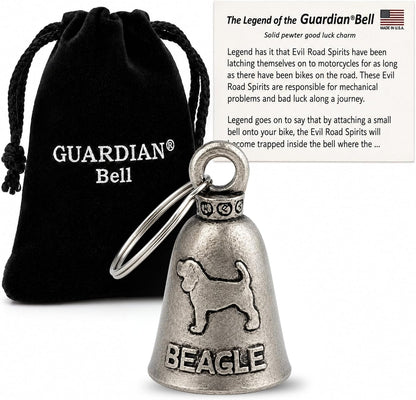 Guardian Bell Dog Good Luck Bell with Keyring and Gift Bag