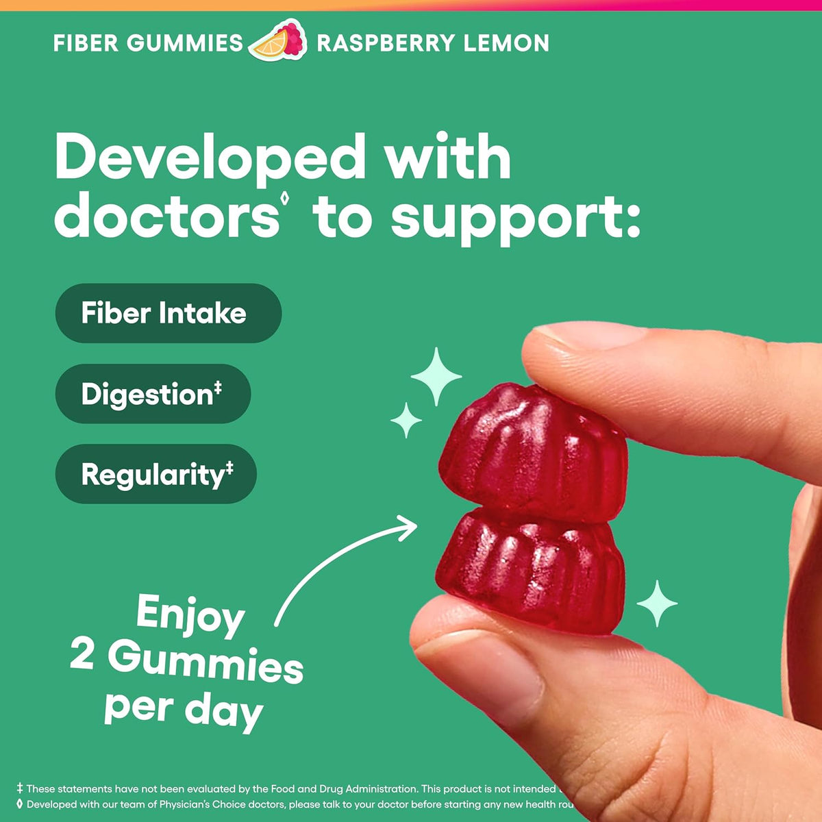 Physician's Choice Fibre Gummies, Raspberry Lemon, 60 Count - view 5