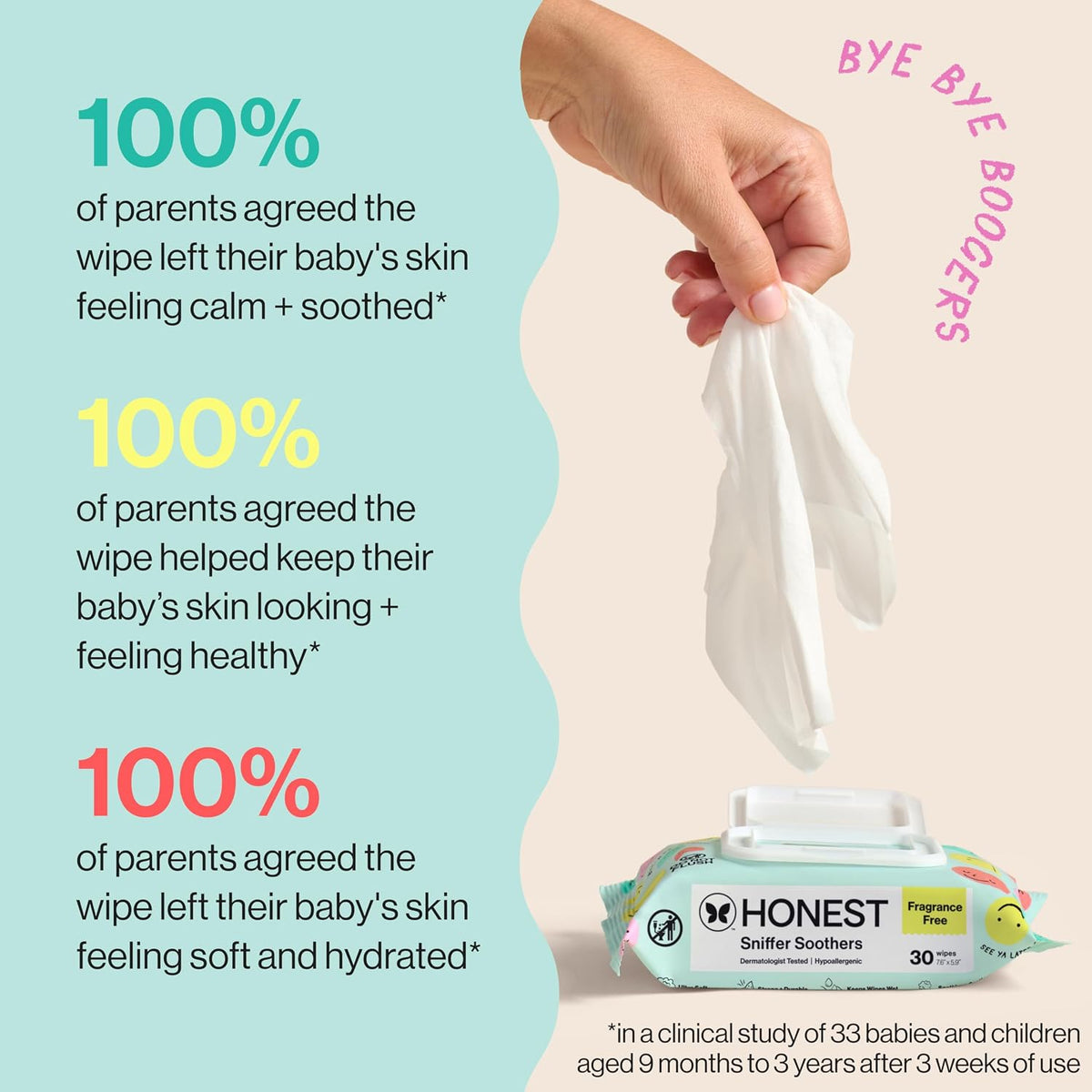 The Honest Company Snot Removing Wipes, Hypoallergenic, 60 Count - view 5