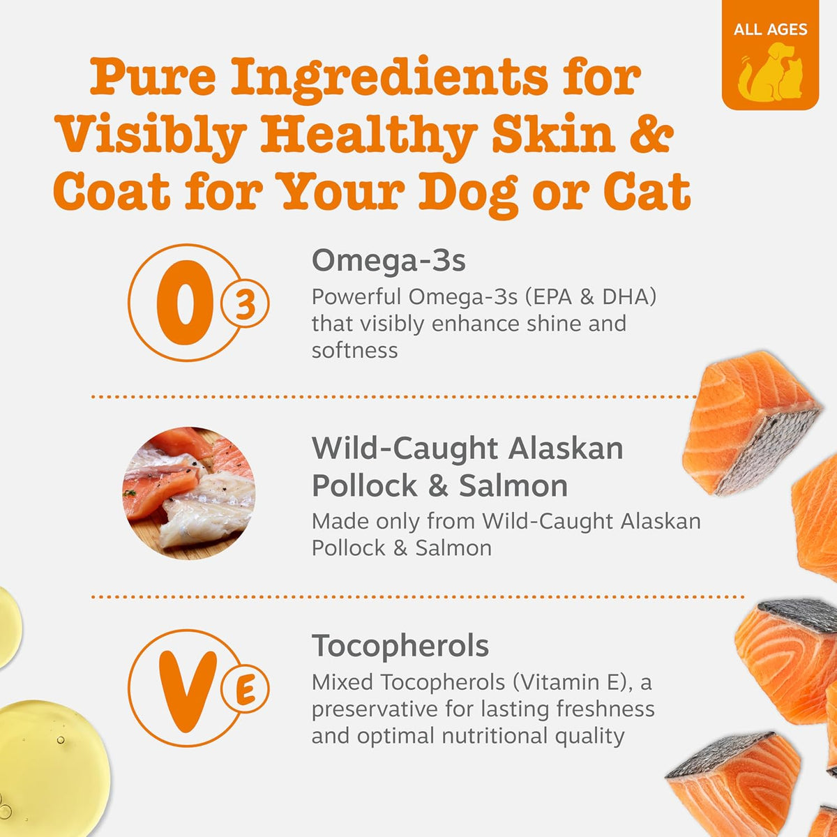 Zesty Paws Salmon Oil for Dogs and Cats, 8.5 oz - view 3