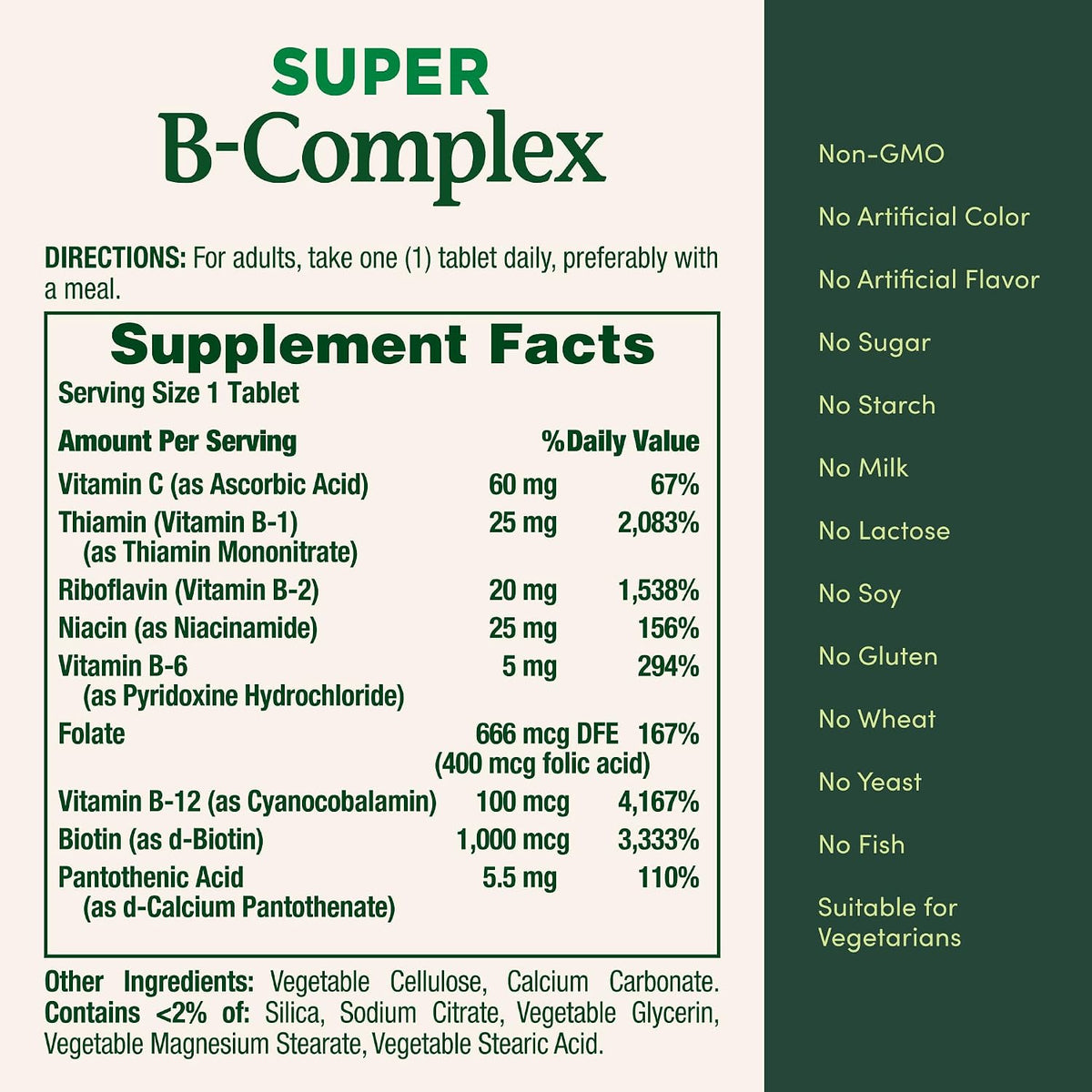 Nature's Bounty Super B-Complex with Vitamin C and Folic Acid - view 5