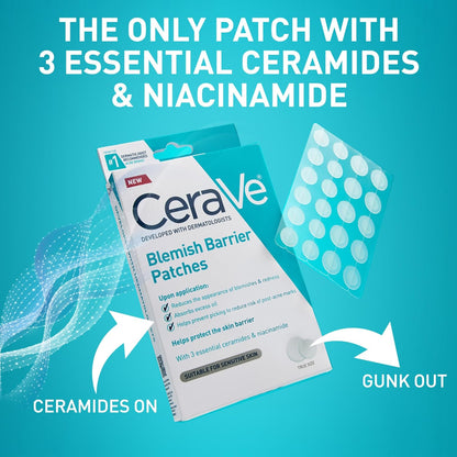 CeraVe Hydrocolloid Pimple Patches with Niacinamide, Ultra-Thin, 22 Count - view 4