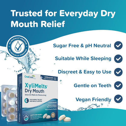 XyliMelts Dry Mouth Relief Discs, Flavour Free, 40 Count - view 5