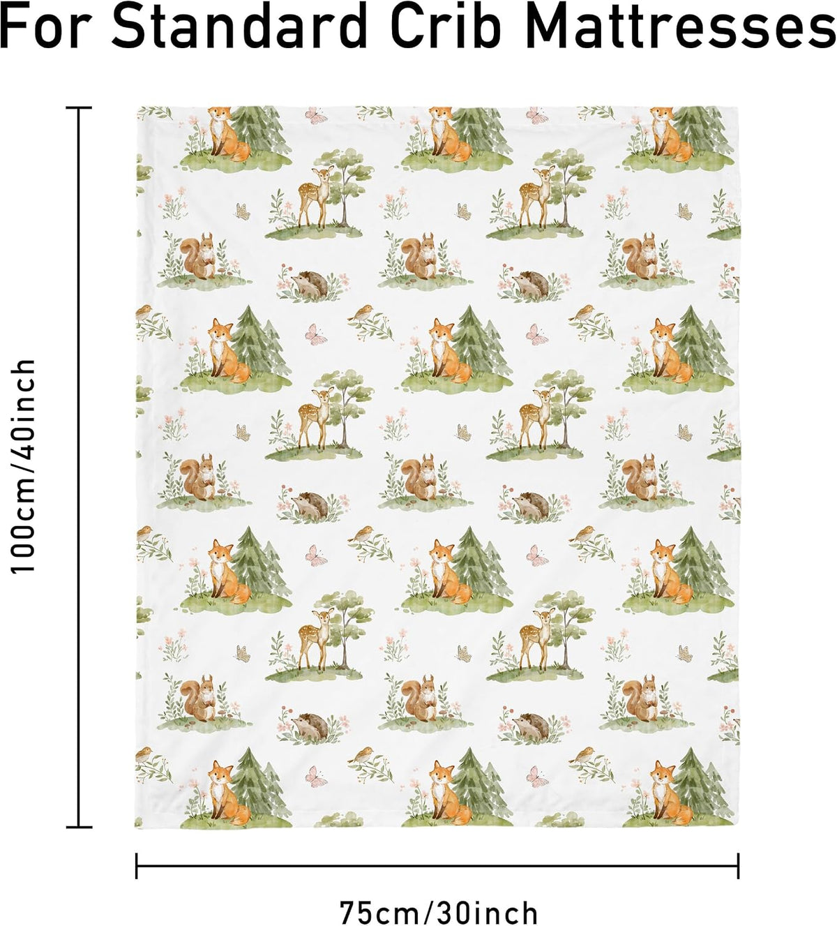 Civarua Kids Fleece Baby Blanket, Sage Green Jungle Animals, 30 x 40 Inch - view 4