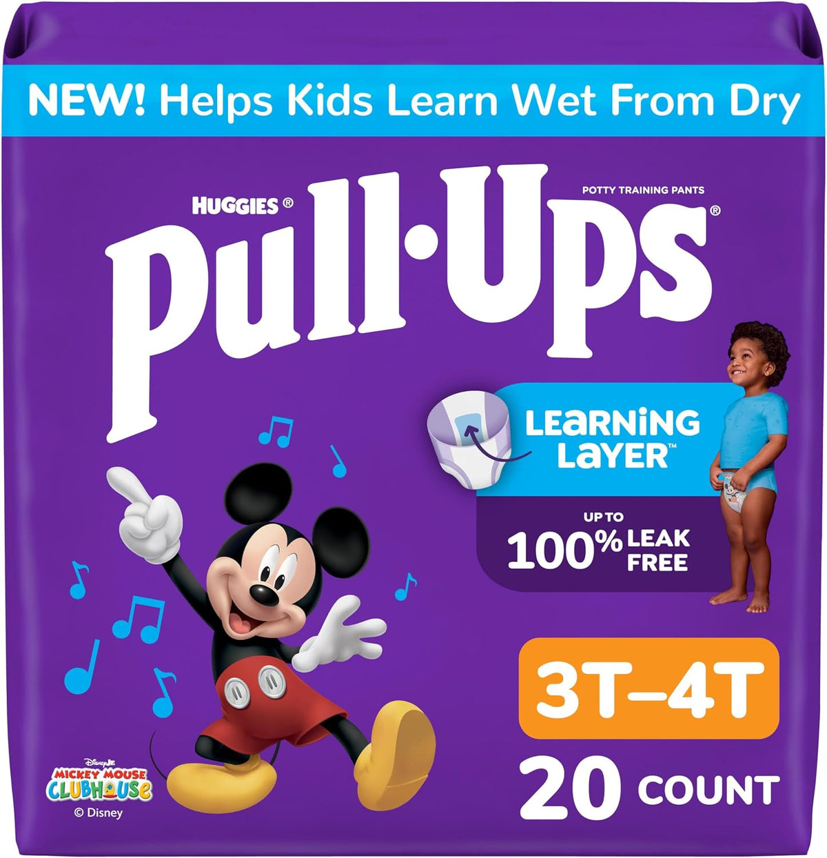 Pull-Ups Boys' Potty Training Pants Size 3T-4T, 20 Count — product view