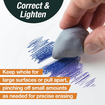 Faber-Castell Kneaded Art Erasers, Large, Grey, Pack of 4 - view 6