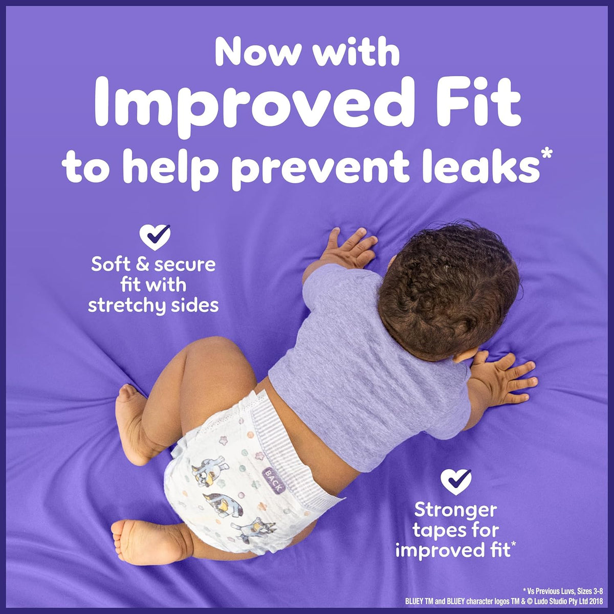 Luvs Platinum Protection Bluey Nappies, Size 5 (27+ lb), 172 Count - view 3