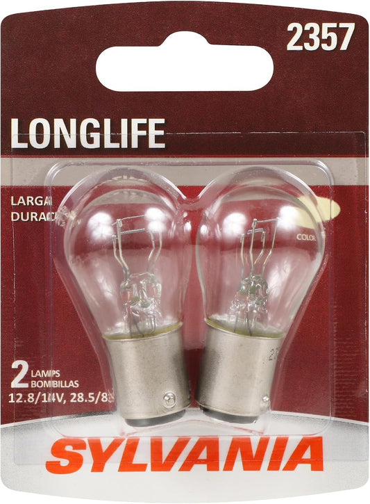 SYLVANIA 2357 Long Life Miniature Bulb, Pack of 2