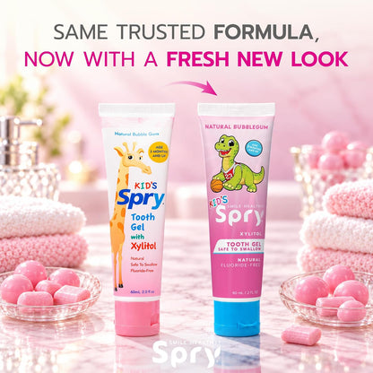 Spry Natural Kids Xylitol Tooth Gel Bubble Gum 60 ml Pack of 3 - view 2