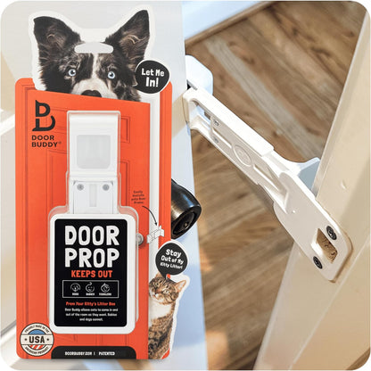 Door Buddy Cat Door Prop and Latch Holder, Adjustable 3-5.5 Inch Opening