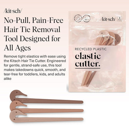 Kitsch Hair Tie Cutter Tool, Multicolour, Set of 3 - view 2