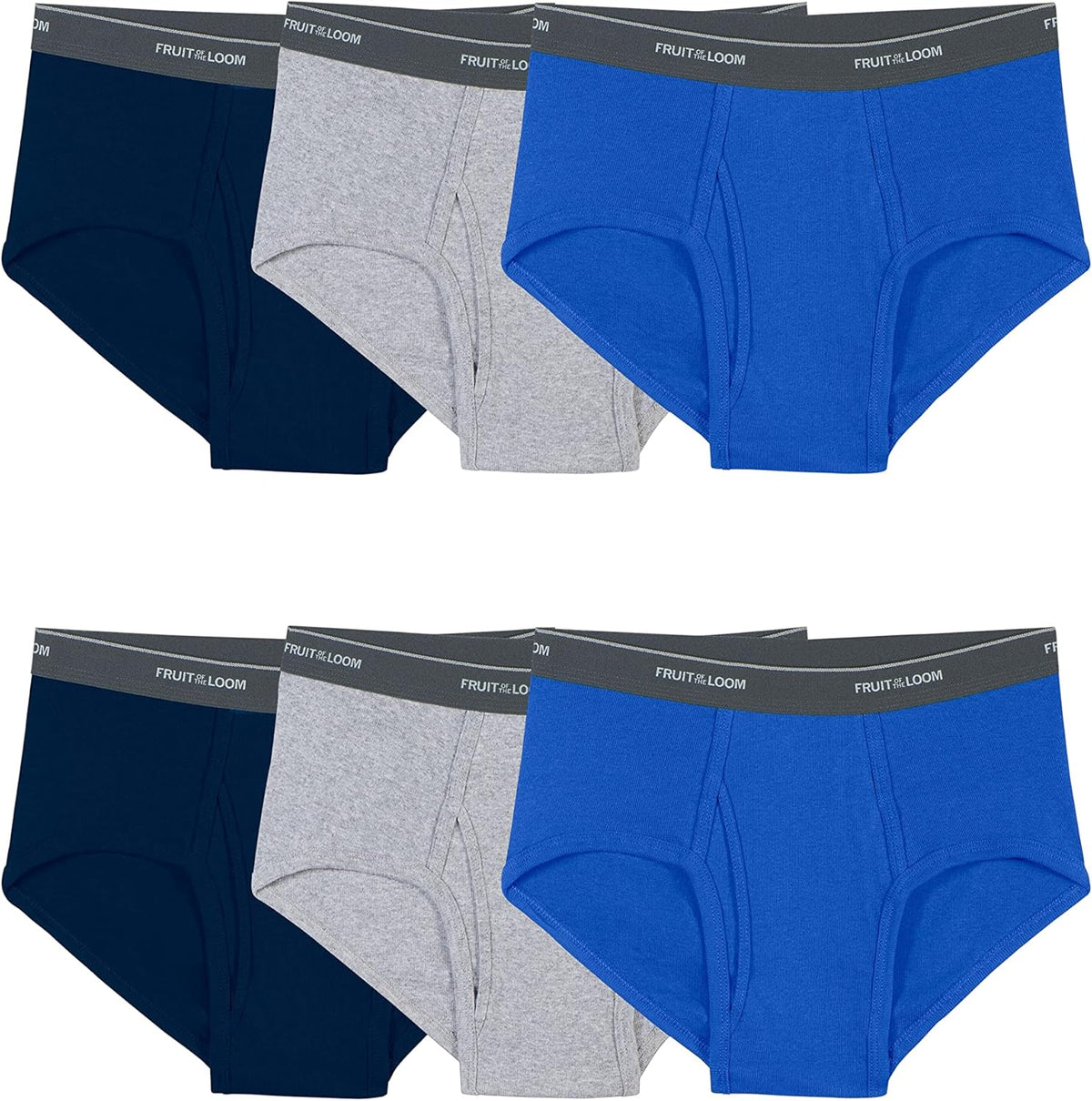 Fruit of the Loom Men's Tag-Free Cotton Briefs, 6 Pack, US Large
