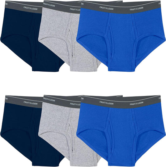 Fruit of the Loom Men's Tag-Free Cotton Briefs, 6 Pack, US Large