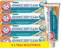 Arm & Hammer Advance Deep Clean Toothpaste, 75 ml (2.5 fl oz), Pack of 4