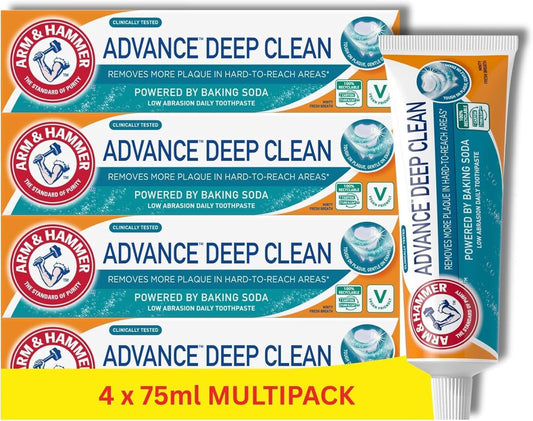 Arm & Hammer Advance Deep Clean Toothpaste, 4 x 75 ml