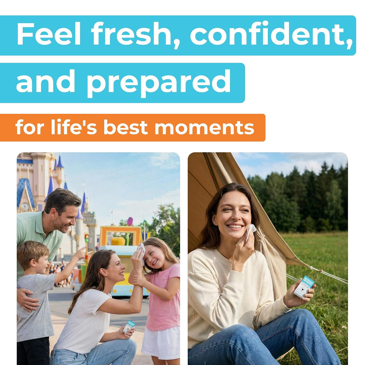 Moonies Compact Travel Flushable Wipes, 8 Packs (48 Wipes) - view 5