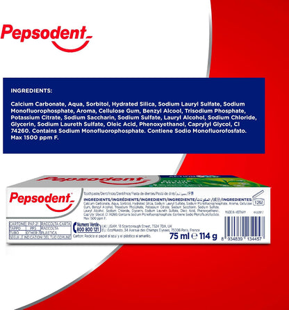 Pepsodent Active Fresh Toothpaste with Fluoride & Calcium, 12 x 75 ml - view 3