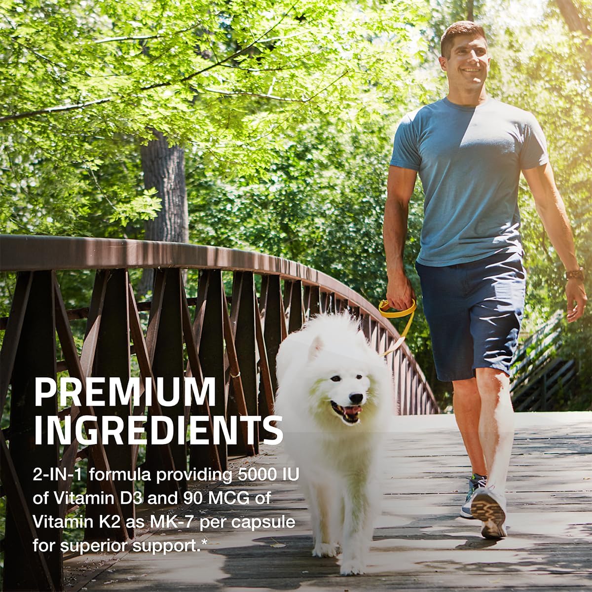 Bronson Vitamin K2 (MK7) and D3 Complex Supplement, 60 Capsules - view 4