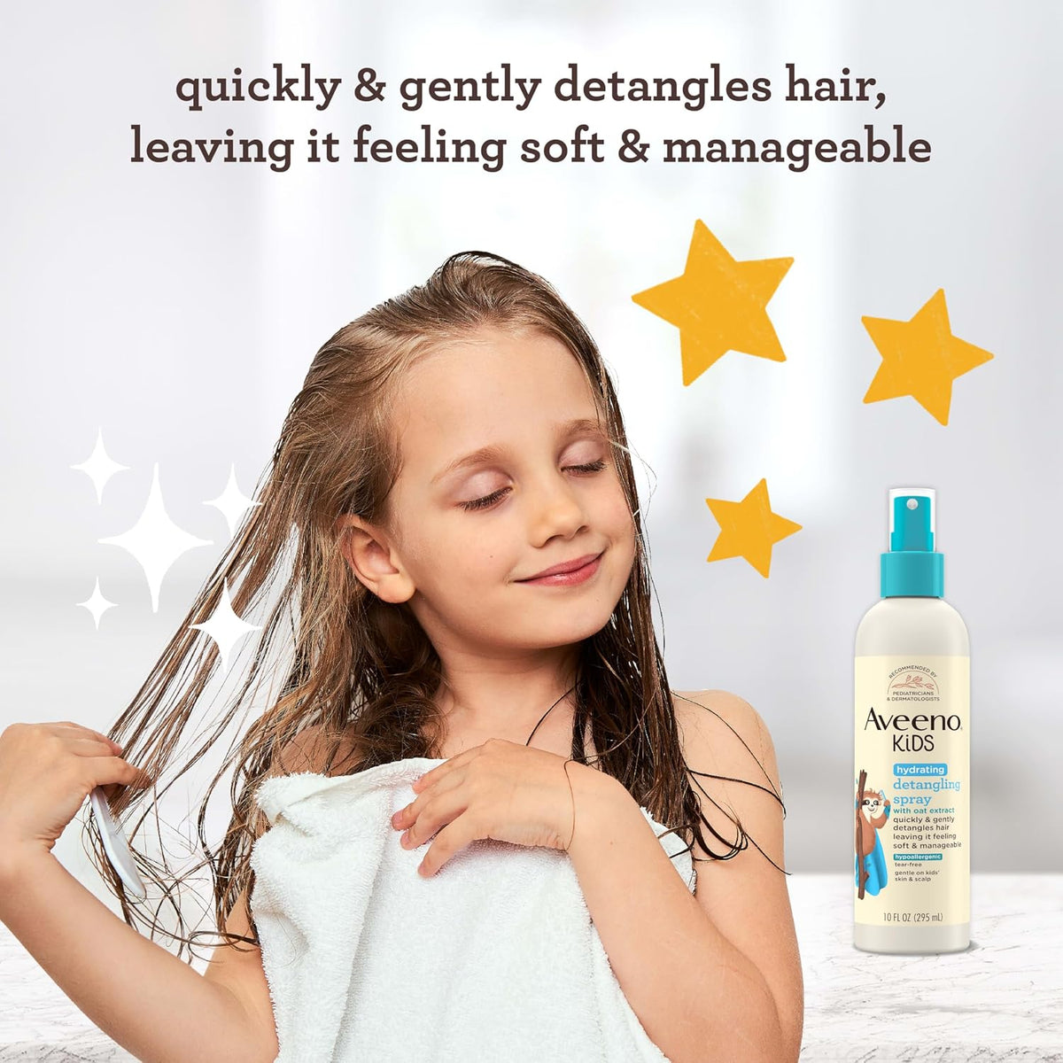 Aveeno Kids Hydrating Detangling Spray with Oat Extract 296 ml (10 fl oz) — alternate product view