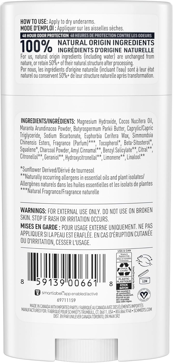 Schmidt's Natural Deodorant Charcoal + Magnesium 2.65 oz - view 2
