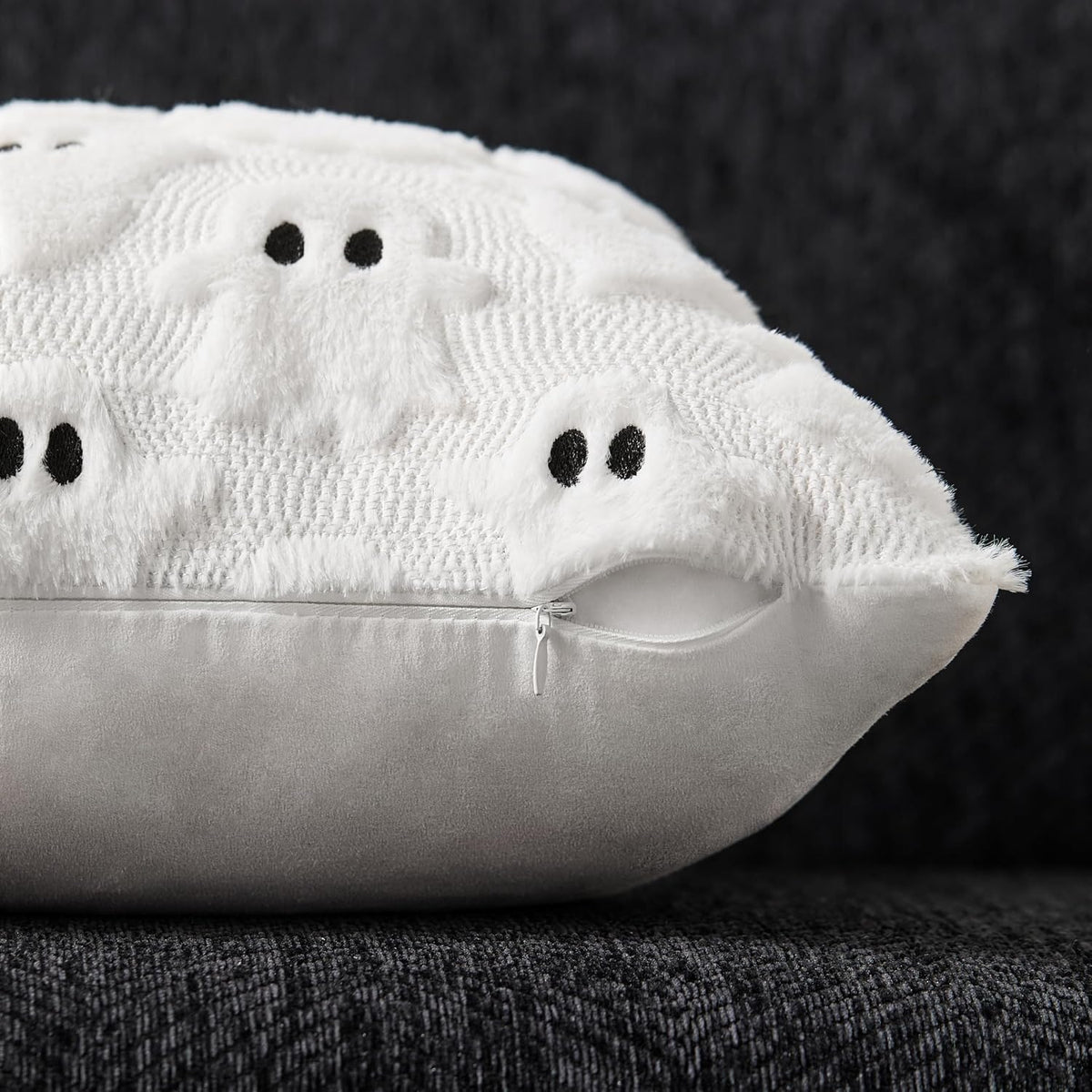 DFXSZ White Ghost Halloween Pillow Covers, 18 x 18 Inch, Set of 2 - view 2