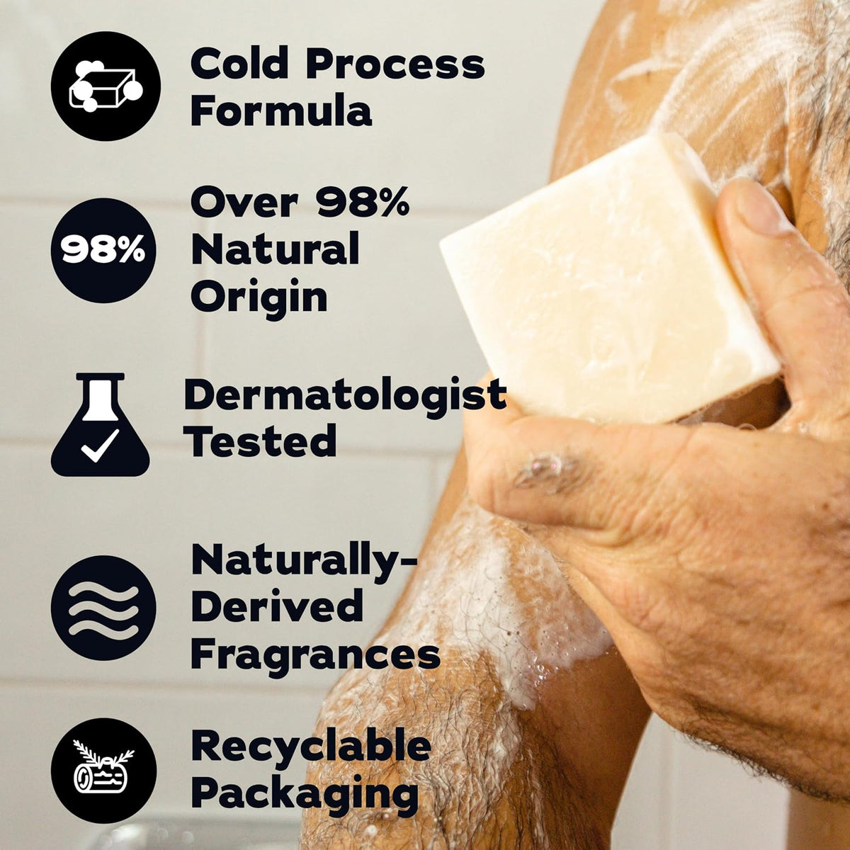 Dr. Squatch Natural Men's Bar Soap, 5 oz, Pack of 5 - view 4
