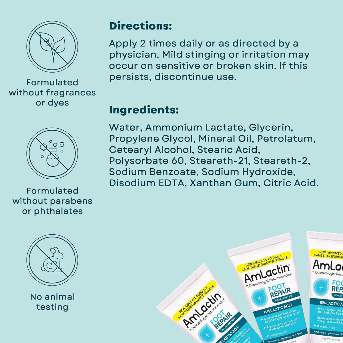 AmLactin Foot Repair Cream with 15% Lactic Acid & Moisturising Socks, 3 oz - view 6